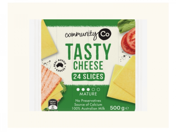 Community Co Cheese Slices Tasty 24 Pack 500g