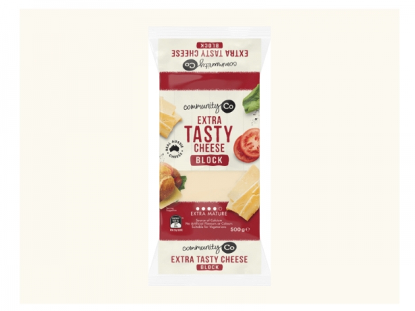 Community Co Cheese Extra Tasty Block 500g