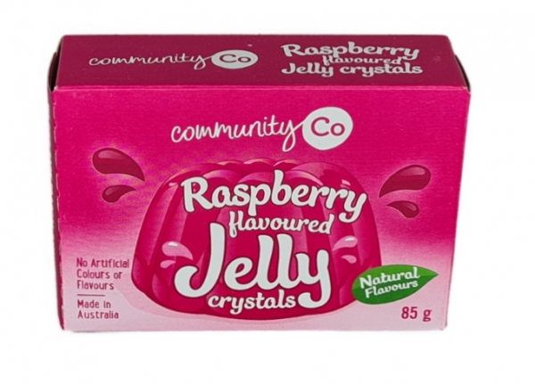 Community Co Jelly Crystals Natural Raspberry 85g