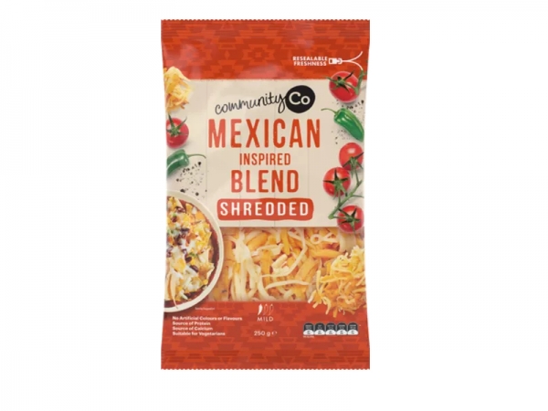 Community Co Cheese Mexican Blend Shredded 250g