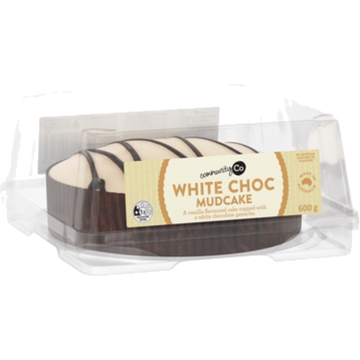 Community Co White Chocolate Mud Cake 600g