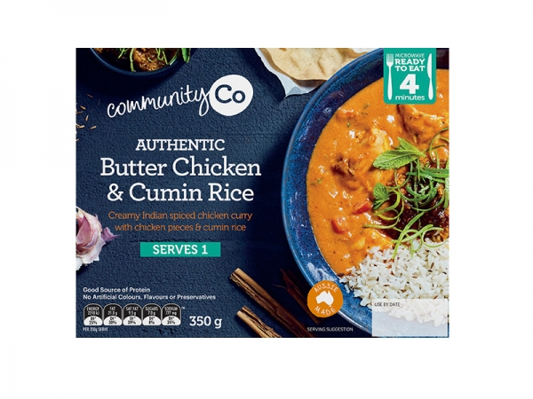 Community Co Butter Chicken & Cumin Rice 350g