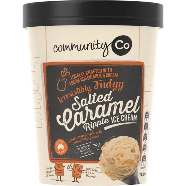 Community Co Ice Cream Salted Caramel 1lt