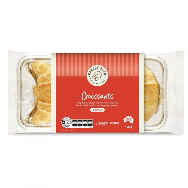 Bakers Oven Croissant 4 Pack 168g