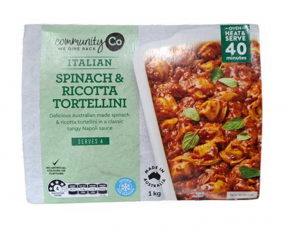 Community Co Spinach Ricotta Tortellini 1kg