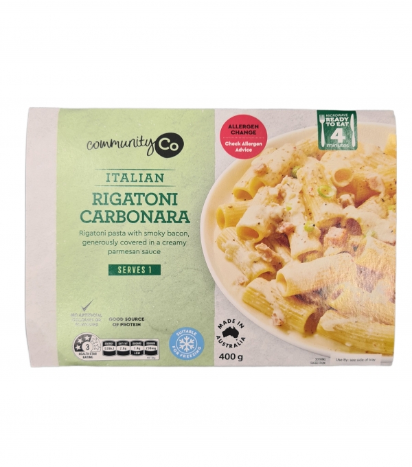 Community Co Rigatoni Carbonara 400g