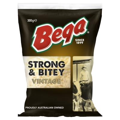 Bega Strong & Bitey Vintage Grated Cheese 300g