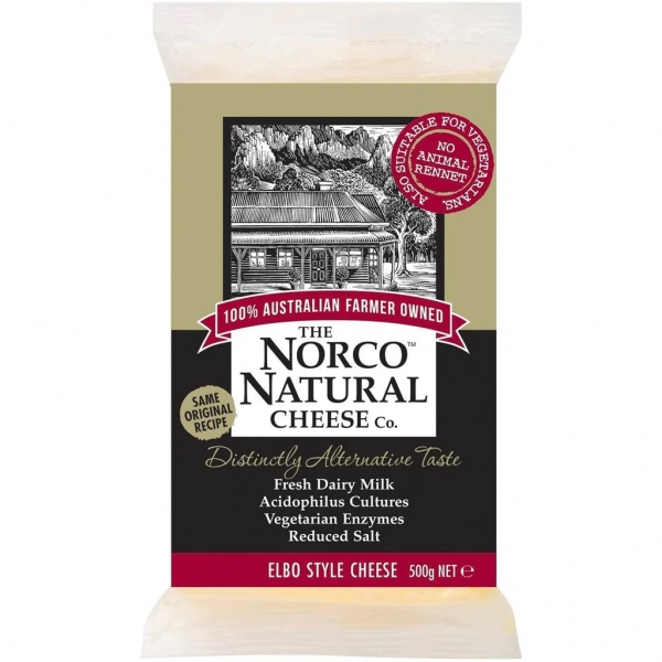 The Norco Natural Cheese Co Elbo Style Cheese Block 500g