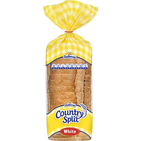 Buttercup Country Split Bread White 450g