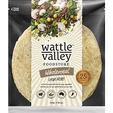 Wattle Valley Wraps Wholemeal 10 Pack 600g