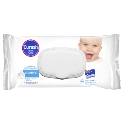 Curash Baby Wipes Vitamin E 80 Pack