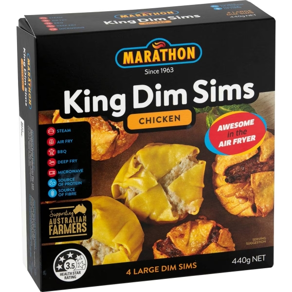 Marathon King Dim Sim Chicken 4 Pack 440g