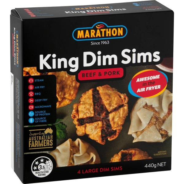 Marathon King Dim Sim Beef & Pork 440g