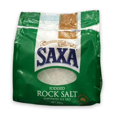 Saxa Rock Salt Iodised Crystals 500g