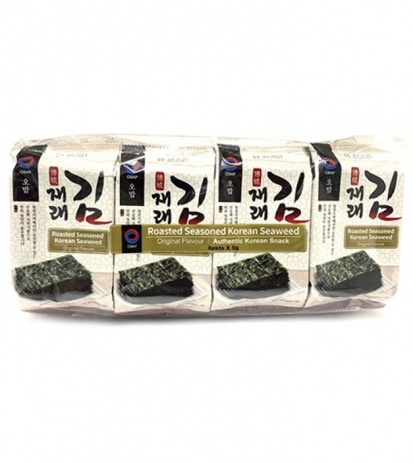 Obap Roasted Seaweed Seasoned 8 Pack 40g