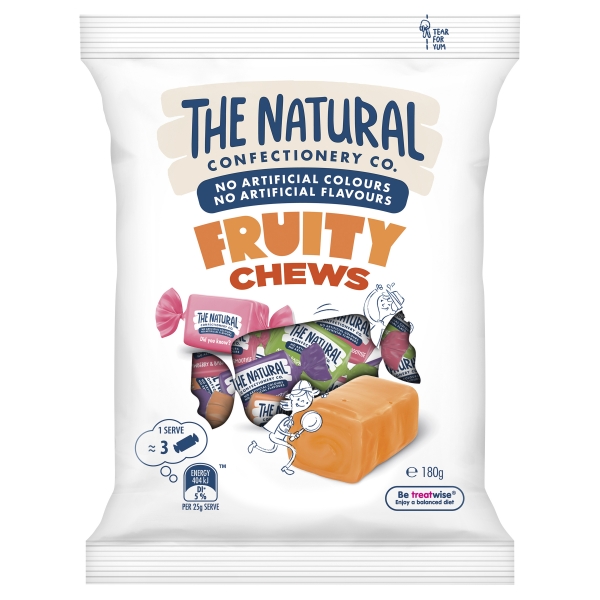 The Natural Confectionery Co Fruity Chews 180g