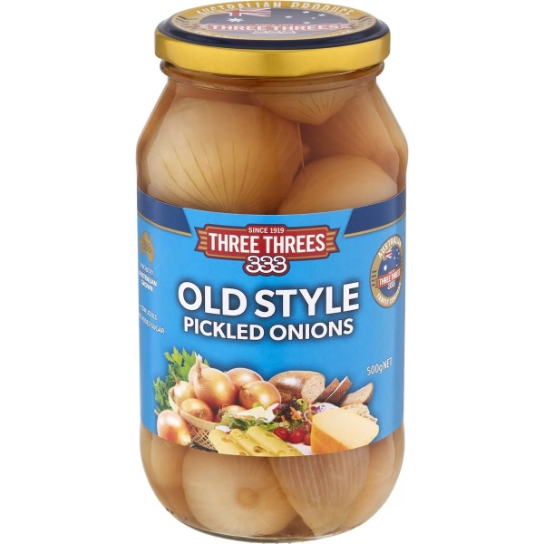 Three Three's Old Style Pickled Onions 500g