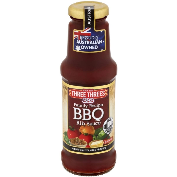 Three Three's Family Recipe BBQ Rib Sauce 275ml