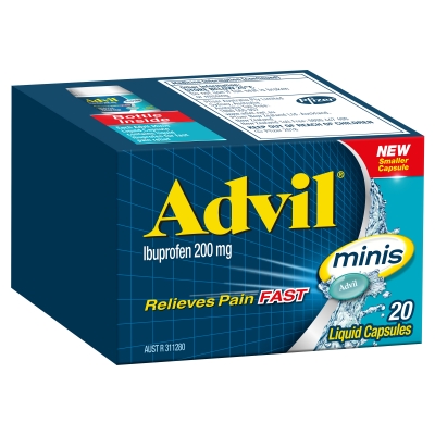 Advil Minis Liquid Capsules 20 Pack