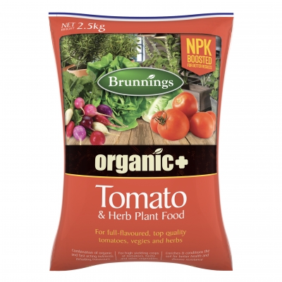 Brunnings Organic+ Tomato & Herb Plant food 2.5kg