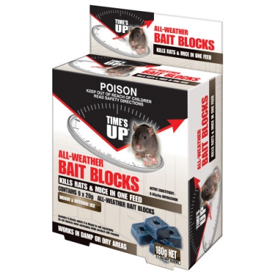 Time's Up Rat Bait 4 Pack 80g