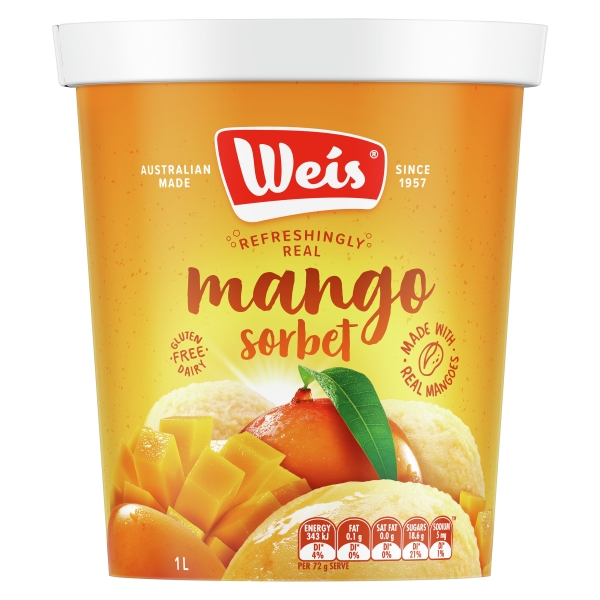 Weis Sorbet Mango 1lt