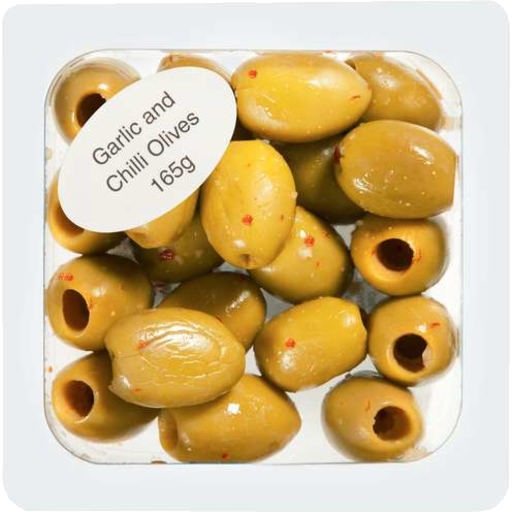 Bellissimo Olives Garlic & Chilli 165g