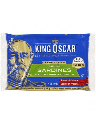 King Oscar Sardines Olive Oil 2 Layer Olive Oil 105g 