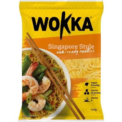 Wokka Singapore Wok-Ready Noodles 440g