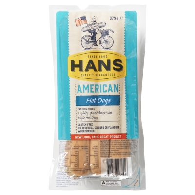 Hans Hot Dogs American Style 375g