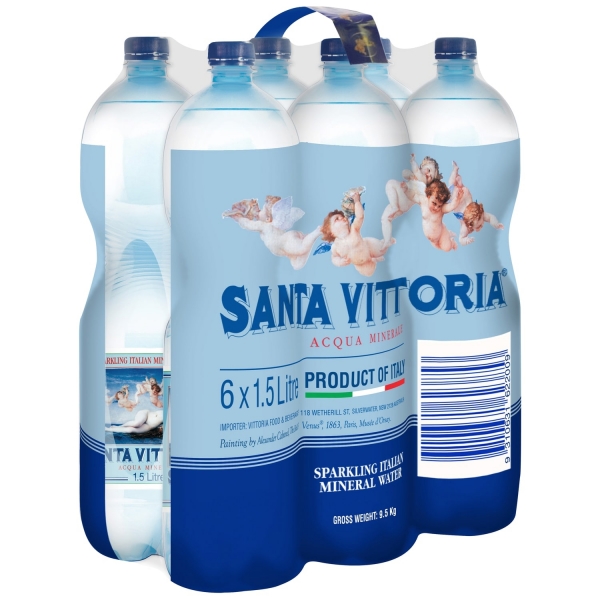 Santa Vittoria Sparkling Mineral Water 6 x 1.5lt