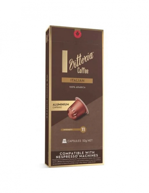 Vittoria Aluminium Capsules (Nespresso Compatible) Italian 10 Pack