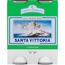 Santa Vittoria Sparkling Mineral Water 4 x 330ml