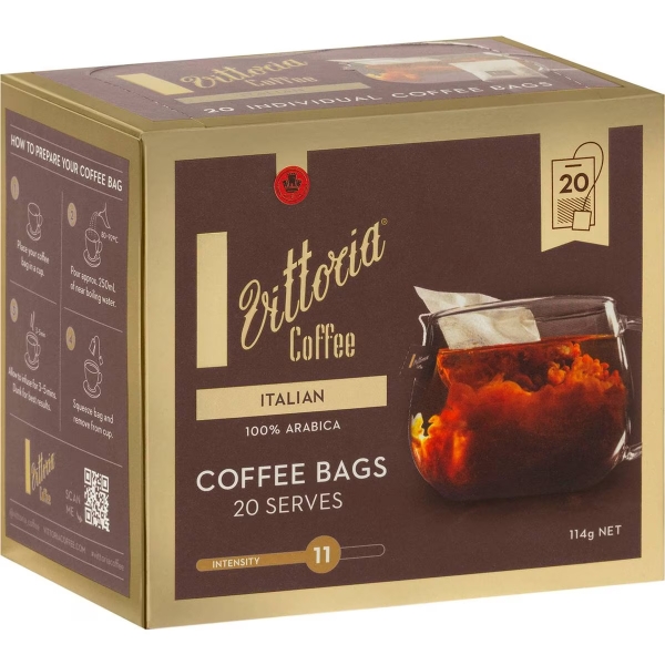 Vittoria Coffee Bags Italian Blend 20 Pack