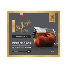 Vittoria Coffee Bags Long Black 20 Pack