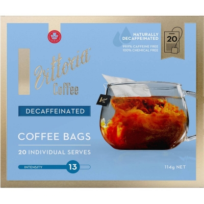 Vittoria Coffee Bags Decaffeinated 20 Pack