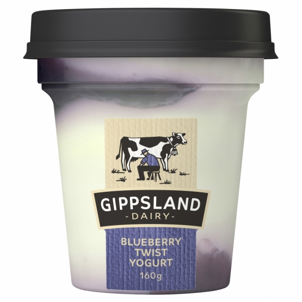 Gippsland Dairy Yoghurt Blueberry Twist 160g