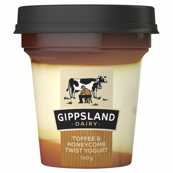 Gippsland Dairy Yoghurt Toffee & Honeycomb Twist 160g