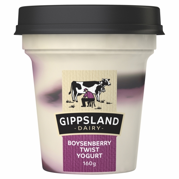 Gippsland Dairy Yoghurt Boysenberry Twist 160g