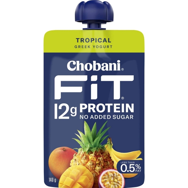 Chobani Fit Protein Yoghurt Pouch Tropical 140g