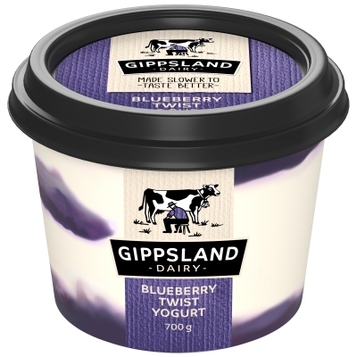 Gippsland Dairy Yoghurt Blueberry Twist 700g