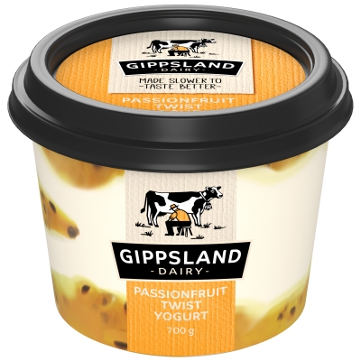 Gippsland Dairy Passionfruit Twist Yoghurt 700g