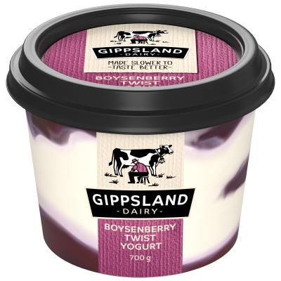 Gippsland Dairy Yoghurt Boysenberry Twist 700g