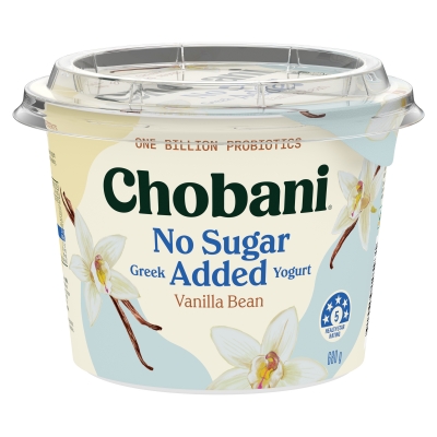 Chobani Greek Yogurt Vanilla Bean No Sugar Added 680g 