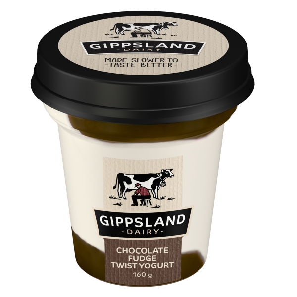 Gippsland Dairy Yoghurt Chocolate Fudge Twist 160g