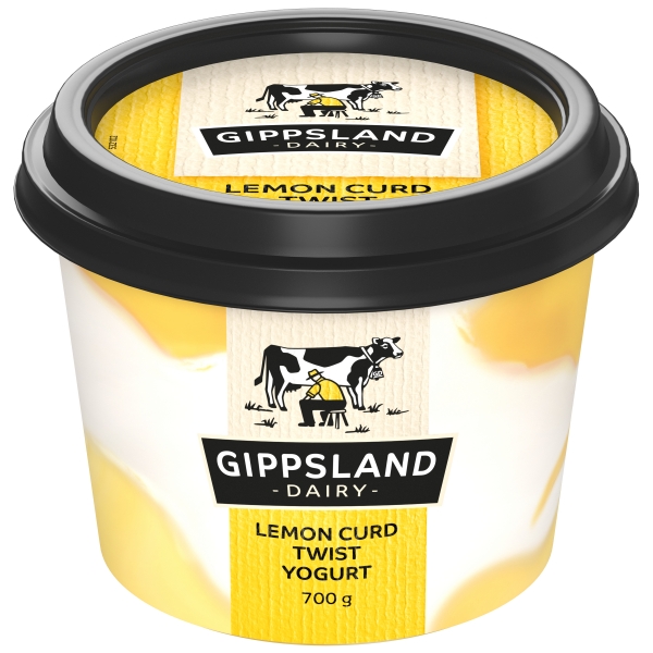 Gippsland Dairy Yoghurt Lemon Curd Twist 700g