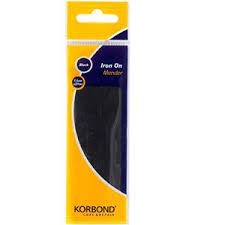 Korbond Iron On Mender Size 27cm X 7.5cm Black