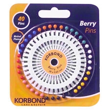 Korbond Berry Pins Nickel Plated 40 Pack