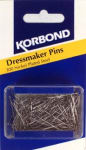 Korbond Dressmaker Pins Nickel Plated 300