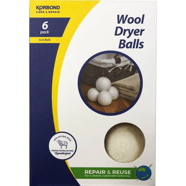 Korbond Wool Dryer Balls 6 Pack